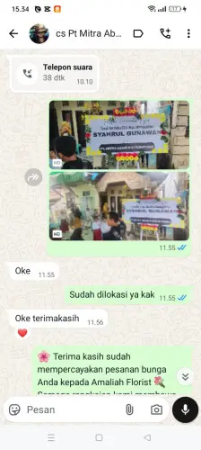 Testimonial Papan Bunga green lake city
