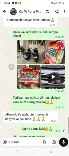 Testimonial Papan Bunga green lake city